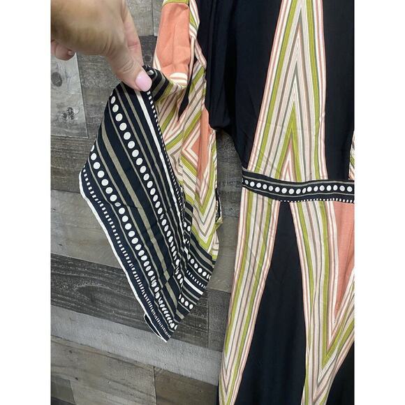 Lulus Montecito Black Print Maxi Dress Women's Size Medium 100% Rayon XS - Picture 7 of 9